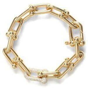 Tiffany bracelet jewelry link chain yellow gold
